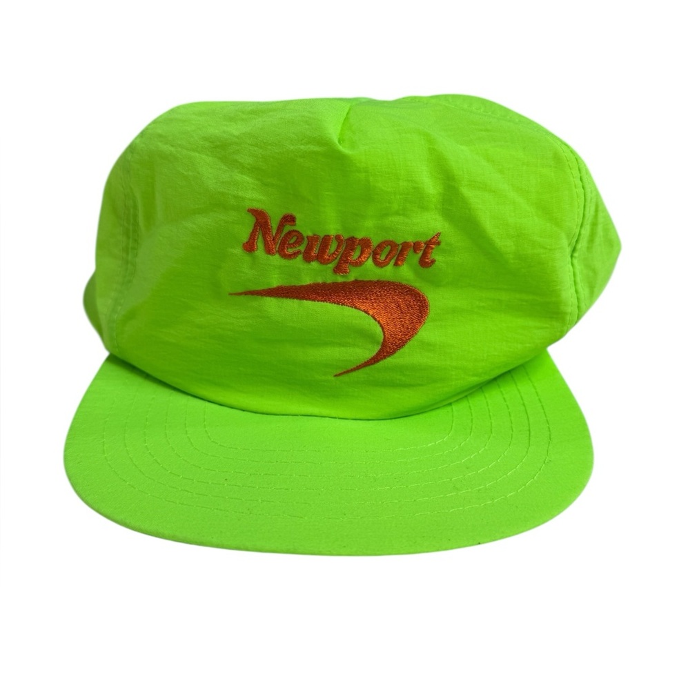 Vintage 90s Newport Neon Green Snap Back Hat